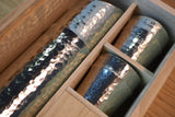 Nousaku - Bamboo Sake Set - Hammered Pattern