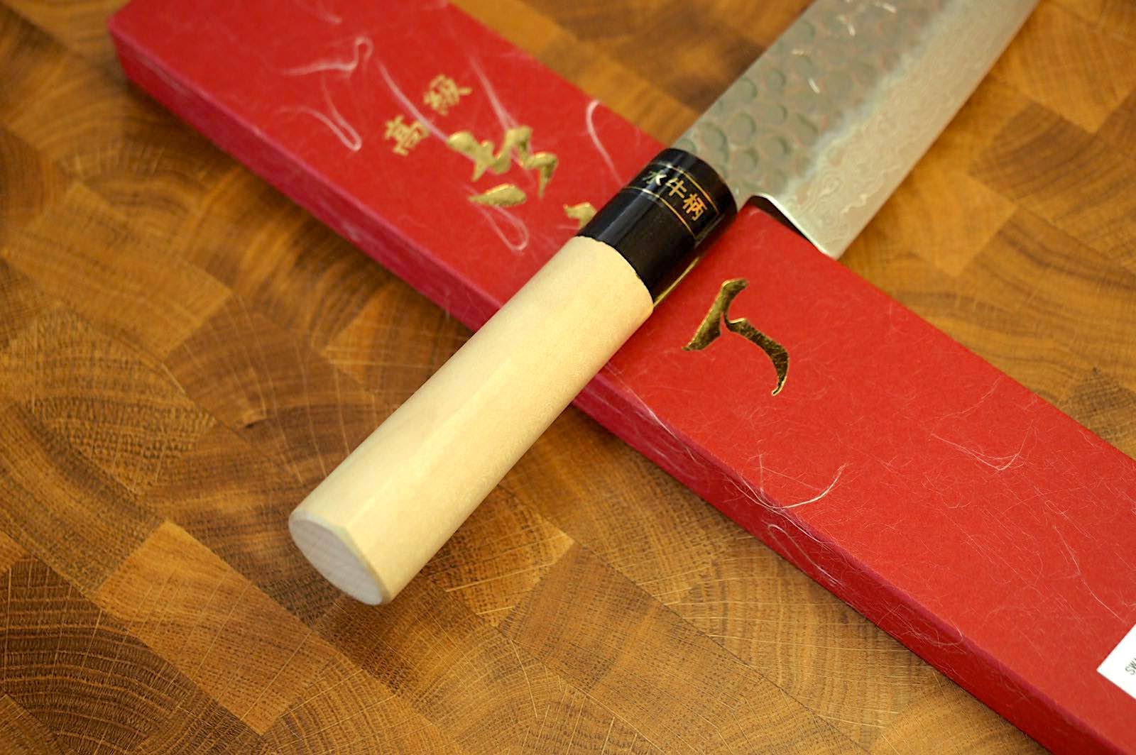 JIKKO Mille-feuille Santoku knife VG-10 Gold Stainless Steel Japanese